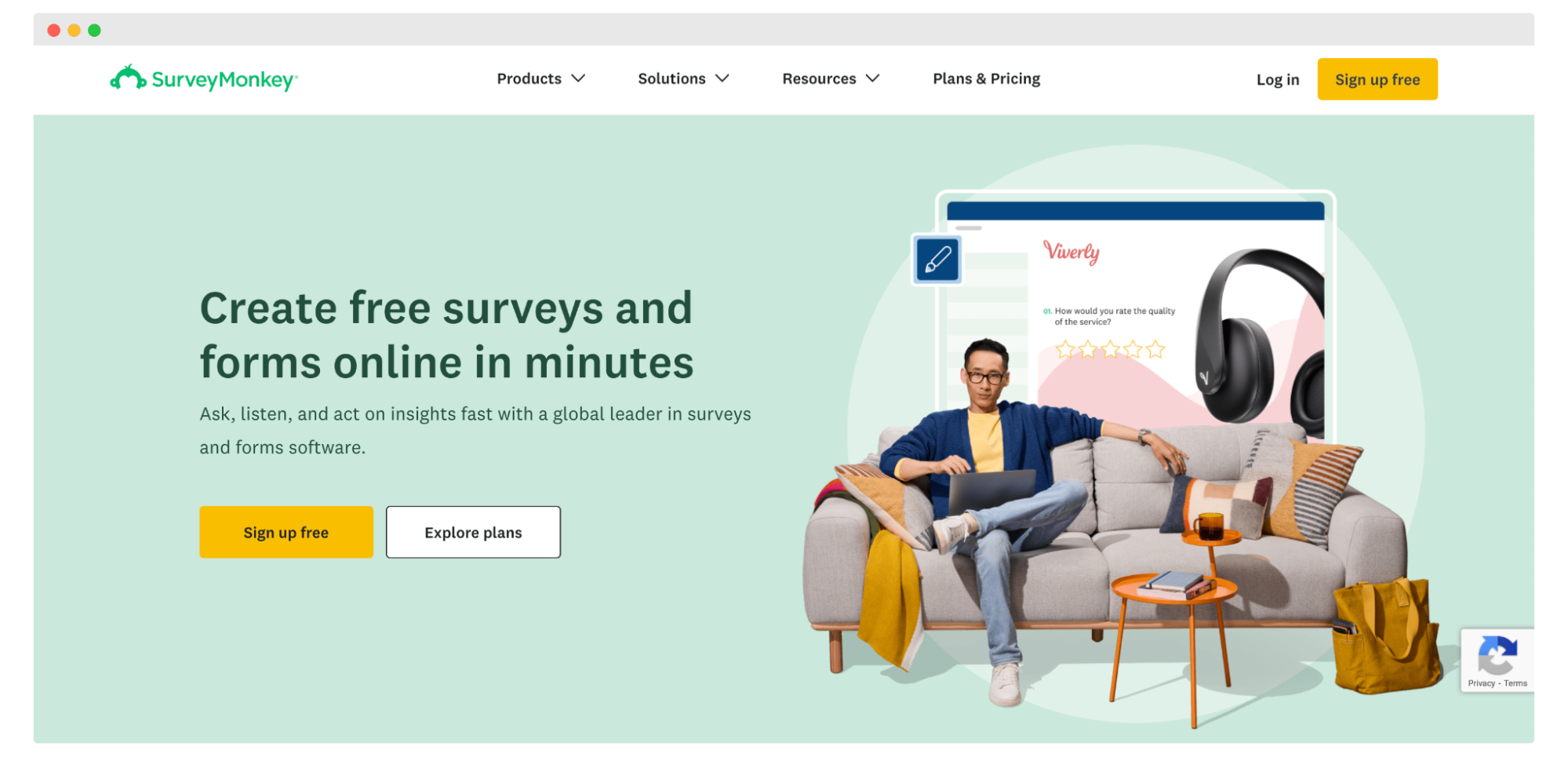 Salesforce Survey Tools - SurveyMonkey's homepage.