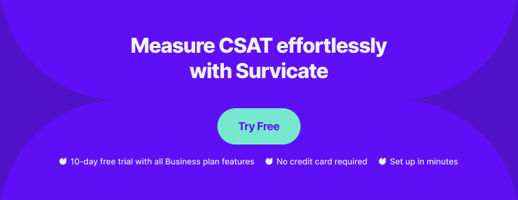 measure csat with survicate