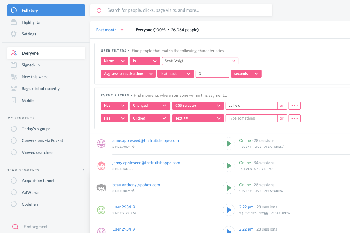 Product Research Tools - Fullstory