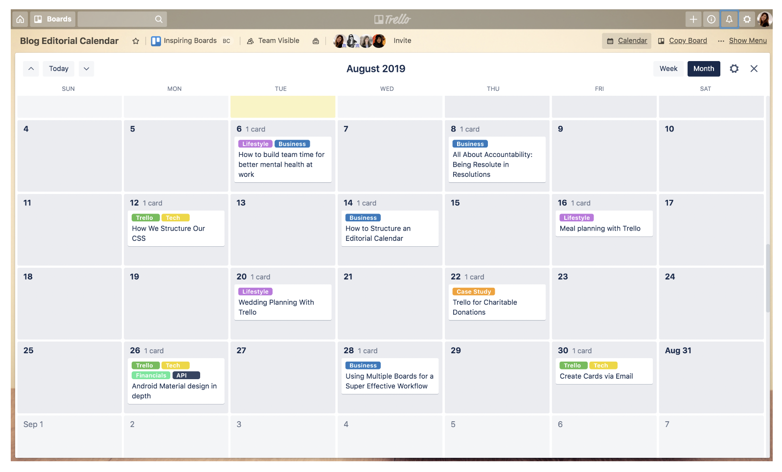 Content Research Tools - Trello