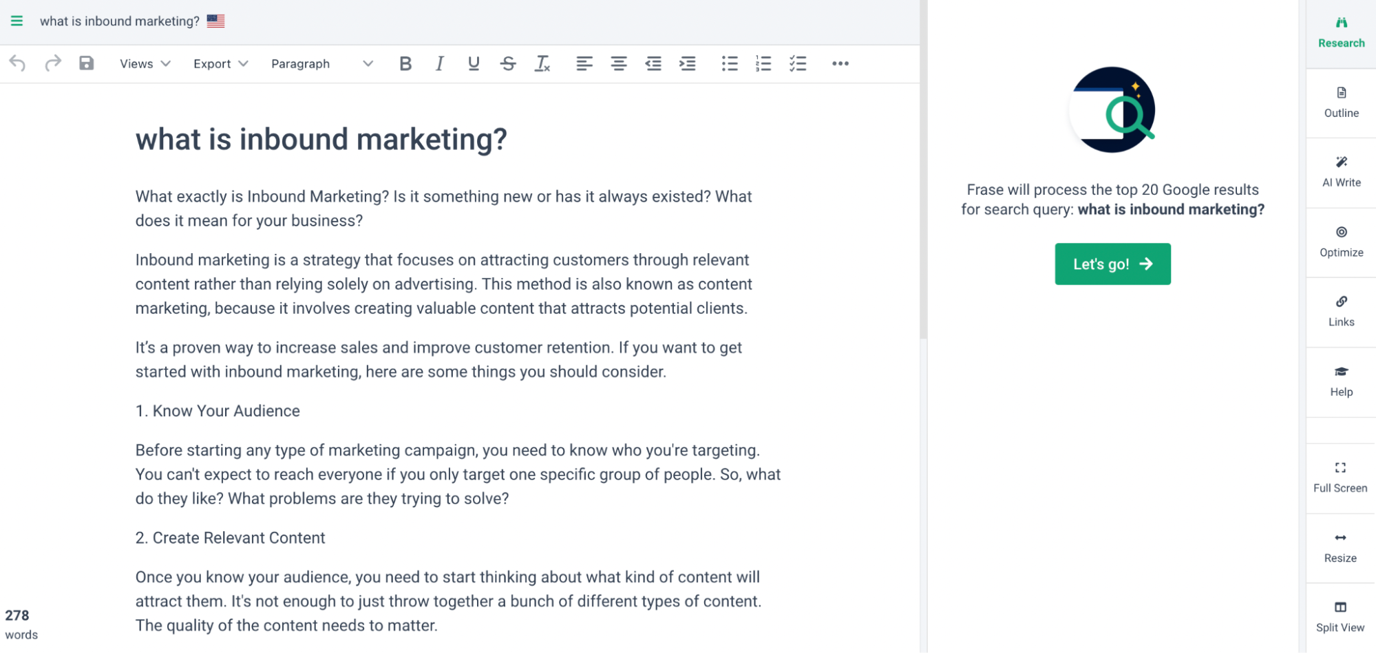 Content Research Tools - Frase