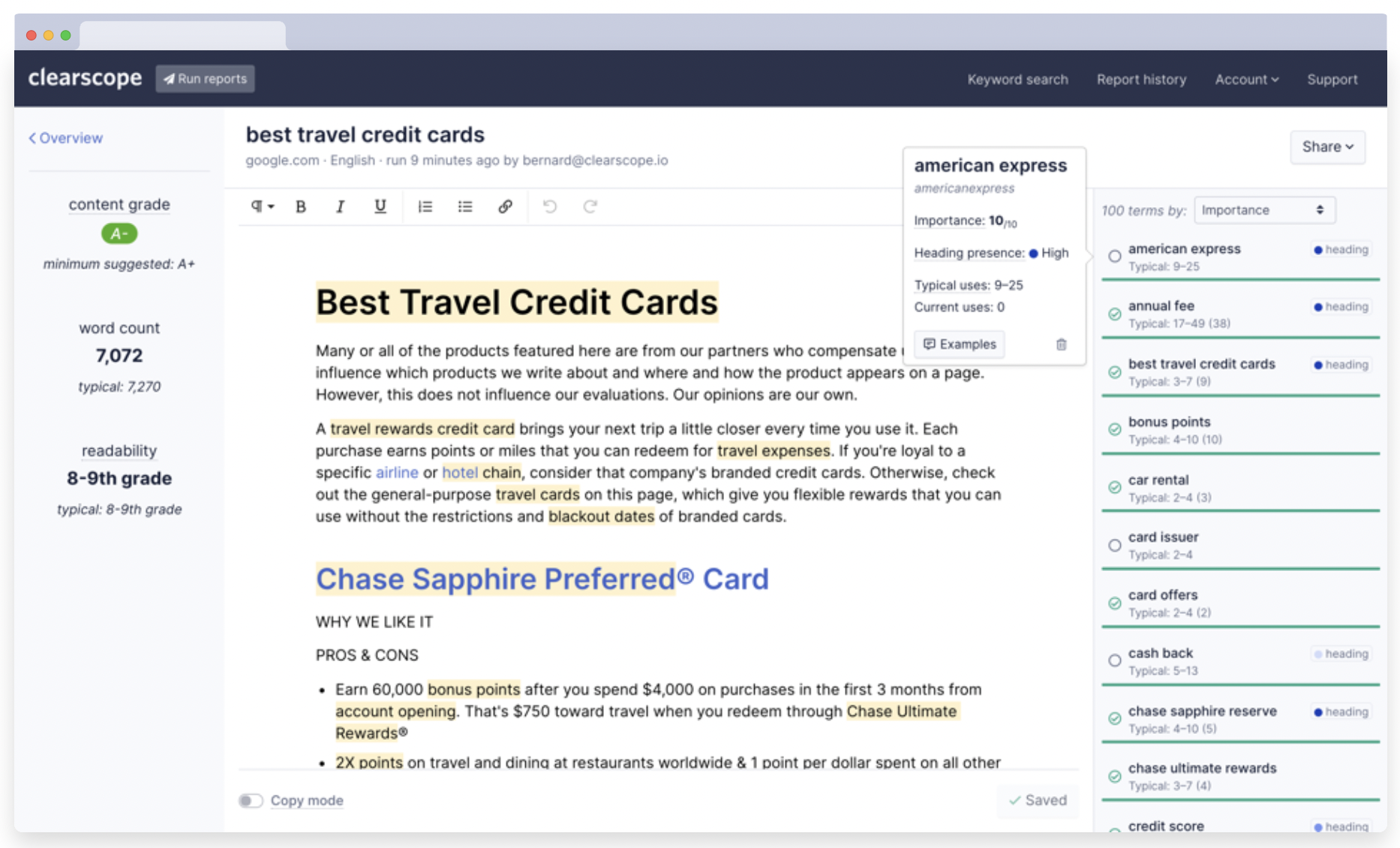 Content Research Tools - Clearscope
