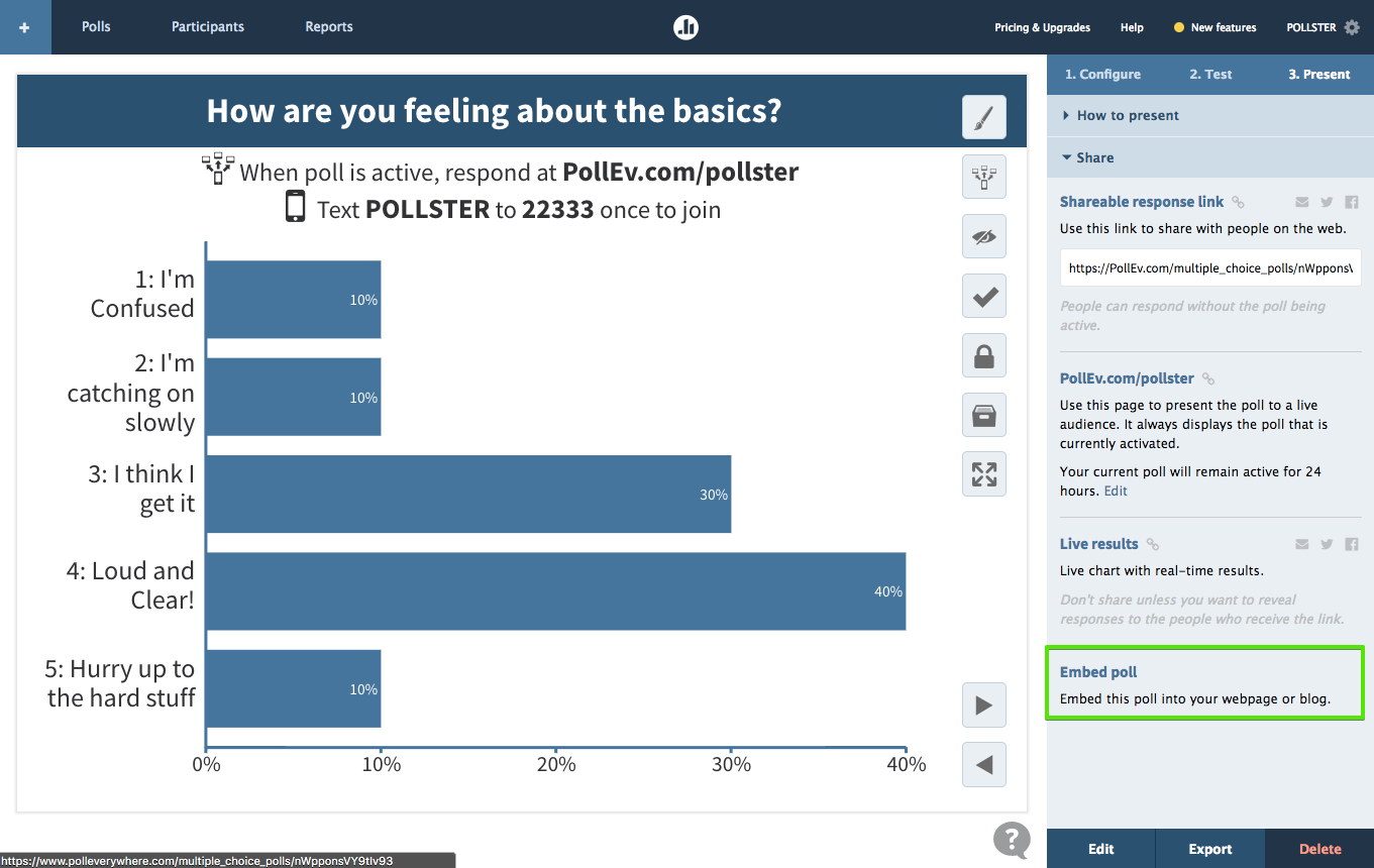 Anonymous feedback tools - PollEverywhere