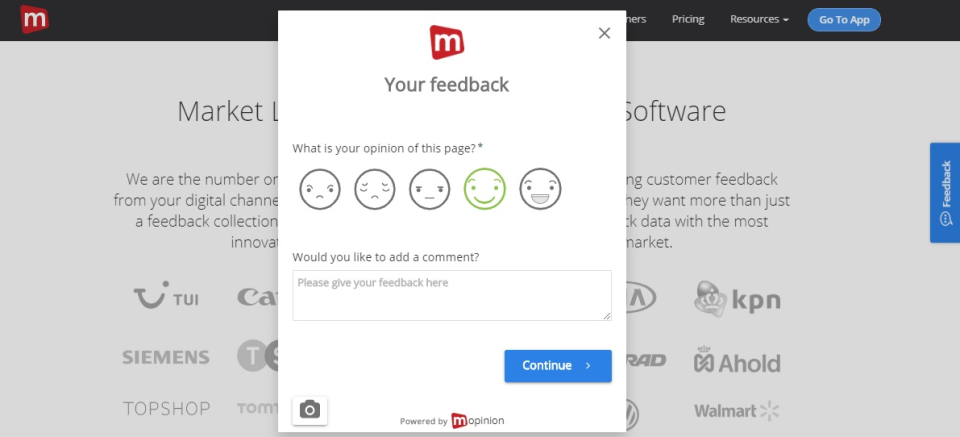 Anonymous feedback tools - Mopinion