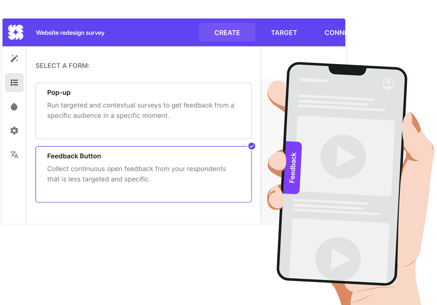 feedback button