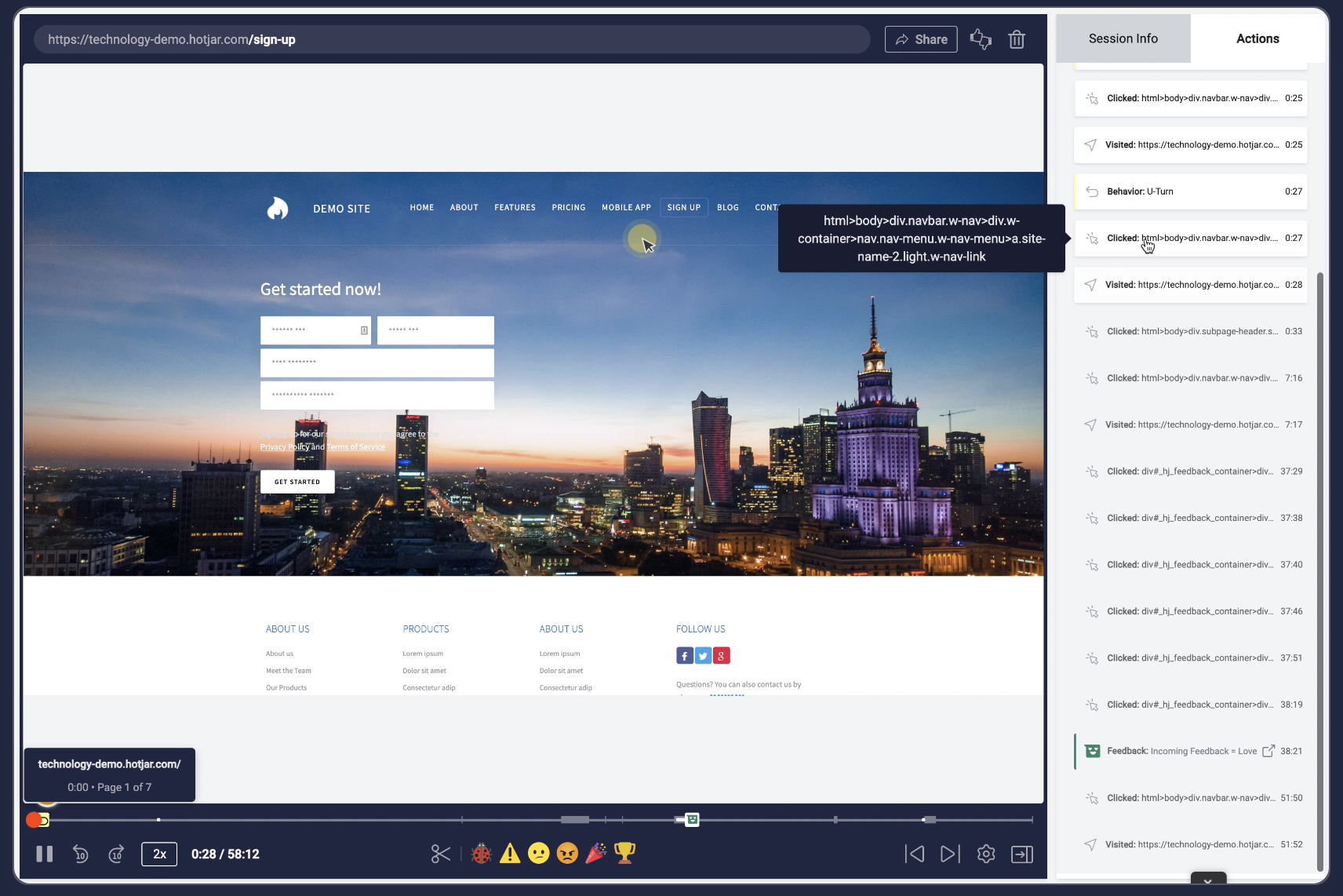 Gap analysis tools - Hotjar