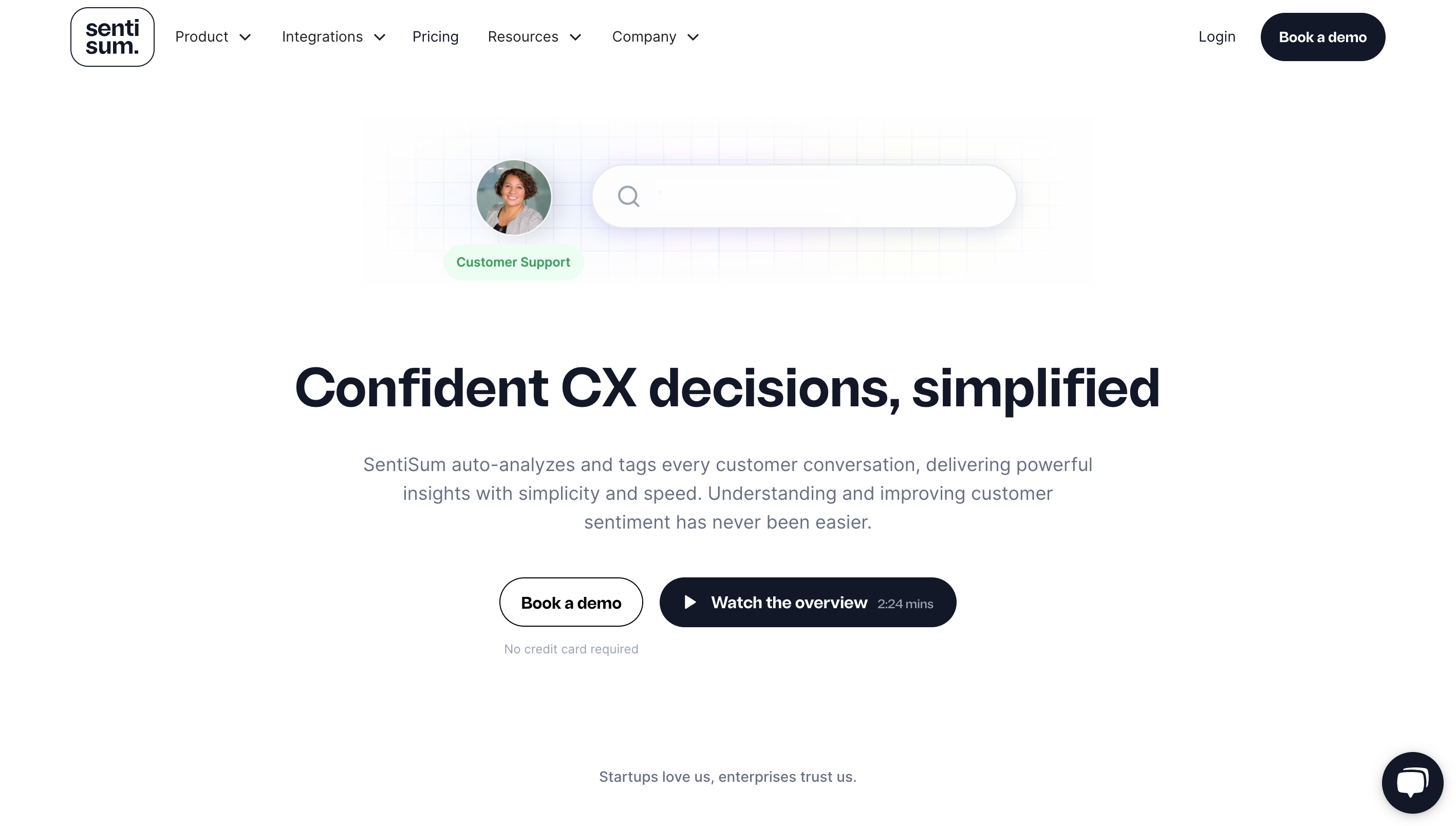 Sentisum homepage