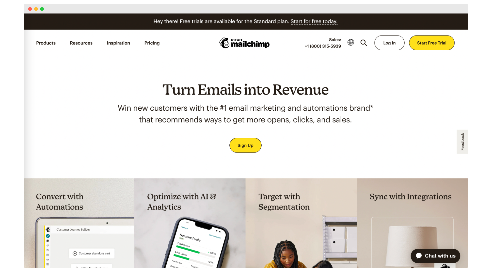 Mailchimp-an email marketing tool integrating with Intercom.